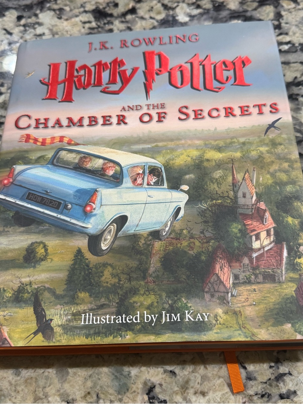 Large Hardcover Harry Potter and the Chamber of Secrets - Blue Illustrated